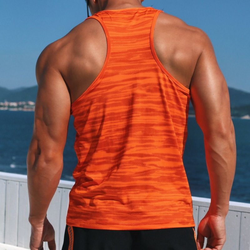 Men Sports Tank Top Sleeveless Loose Fit Quick-dry Breathable Basketball Training Athletic Gym Tops